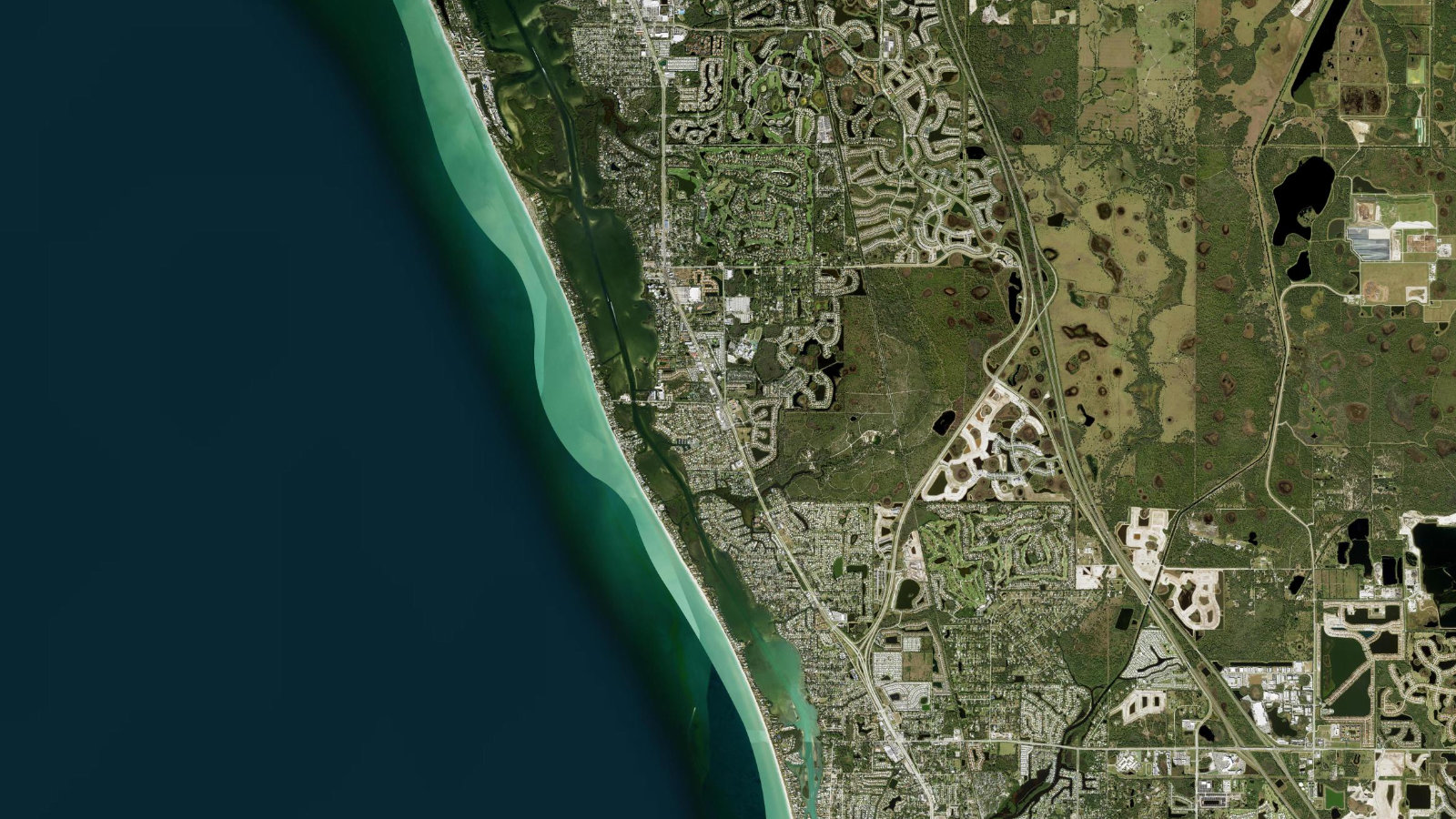 Satellite map of Casey Key / Nokomis, Florida